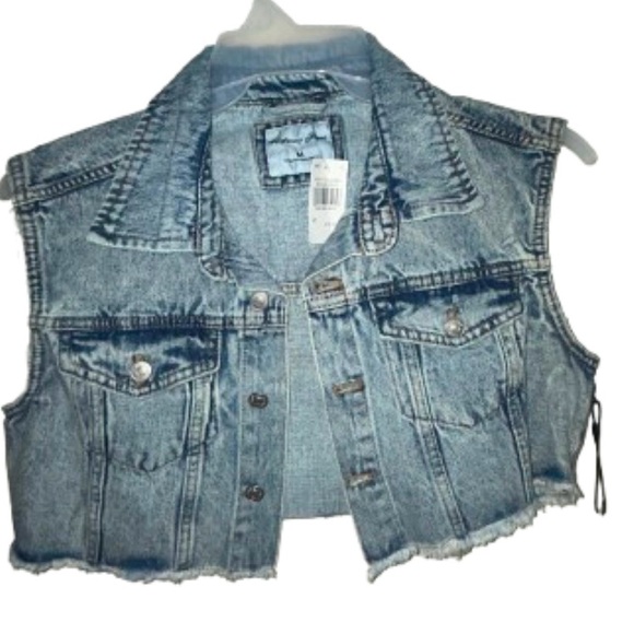 Highway Jeans, New With Tags Denim Cropped Vest, Size Medium - Picture 2 of 4